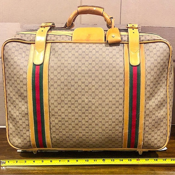 Vintage GUCCI GG MicroGuccissima Sherryline Suitcase w/ Lock & Key - Picture 12 of 15